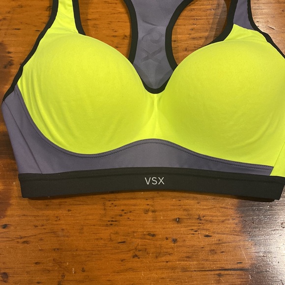 VSX sports bra neon support high intensity cross train running workout gym rat - Picture 2 of 8